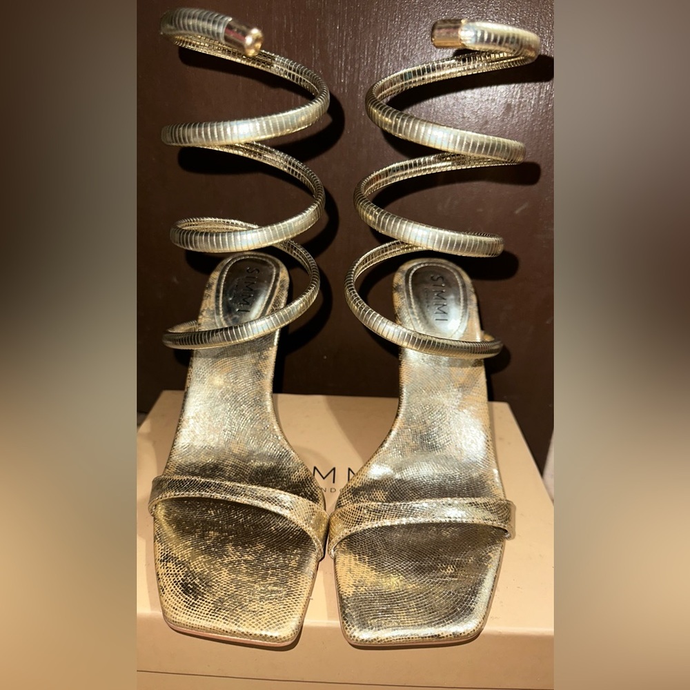 Simmi London Snakeskin Patterned Sandals